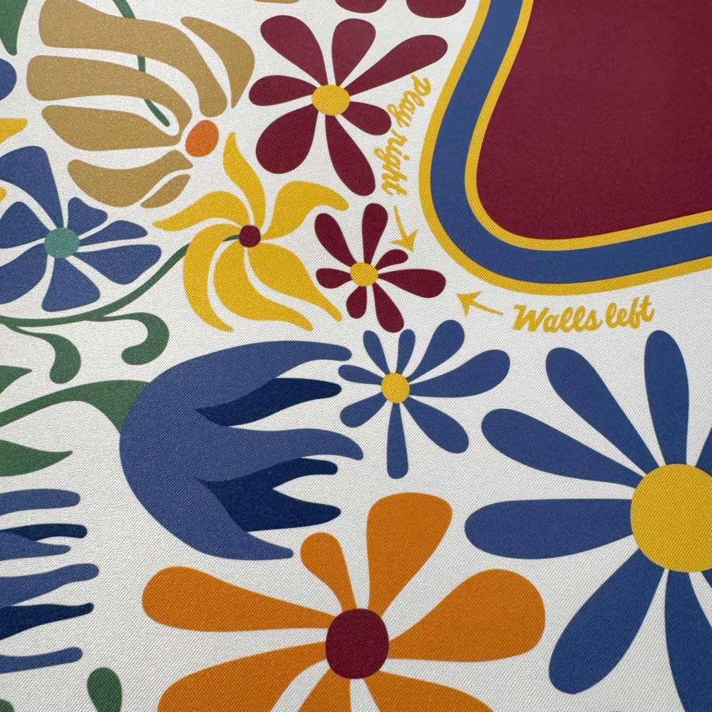 Bold Blooms Premium Mahjong Mat