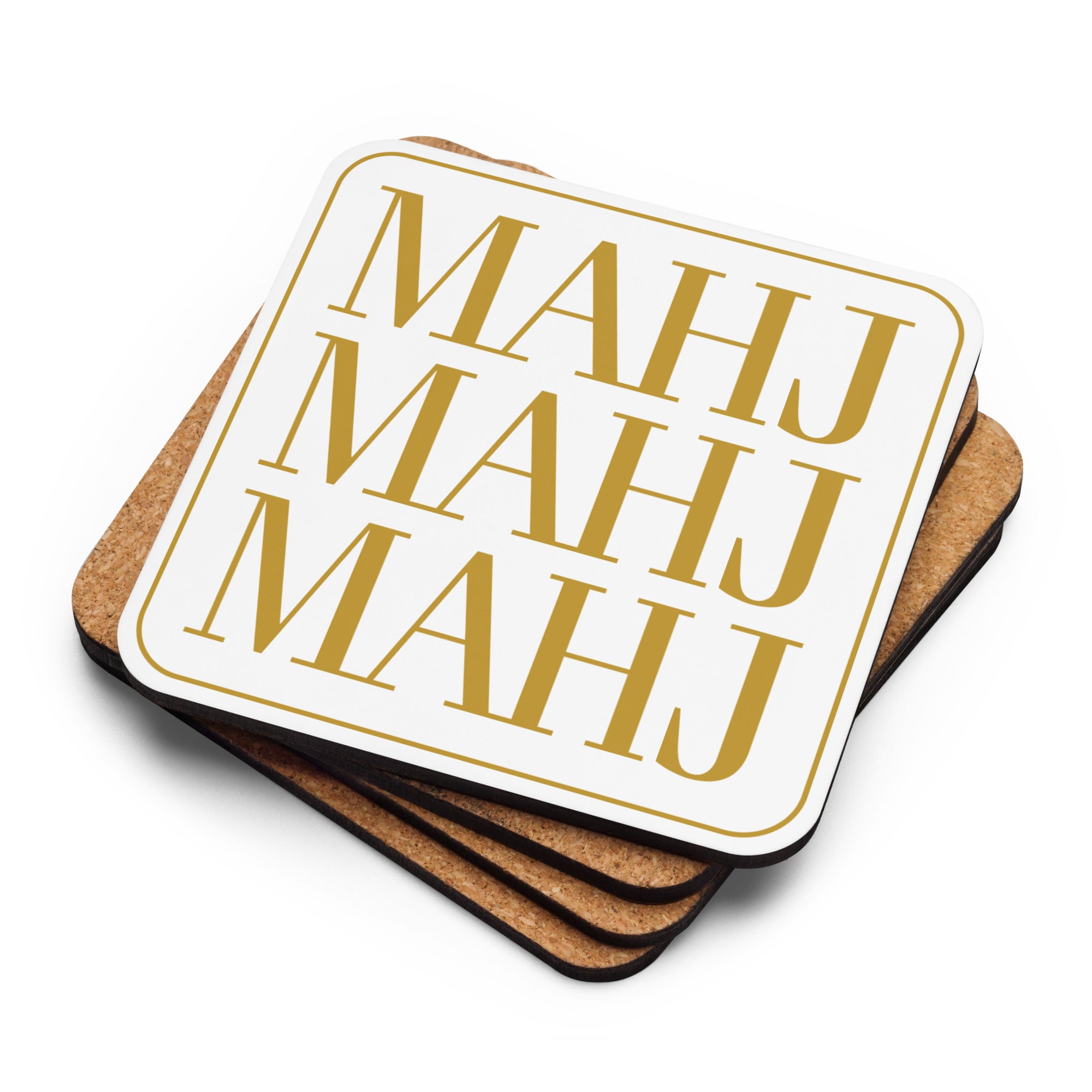 Gold Mahj Coaster Set