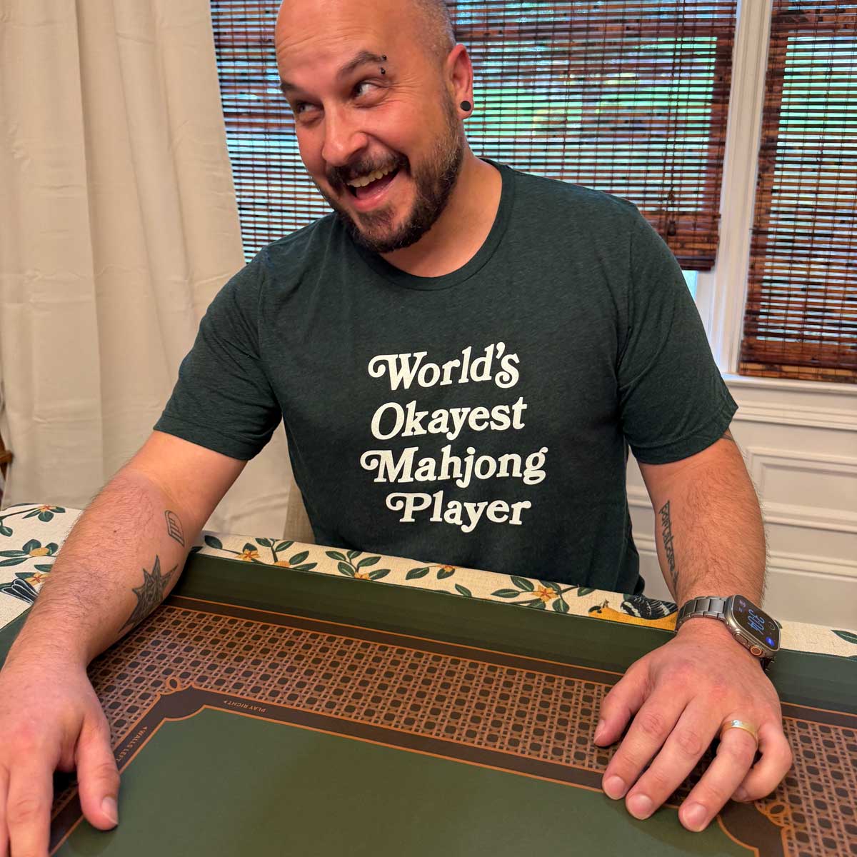World's Okayest Mahjong Player Tri-Blend Tee