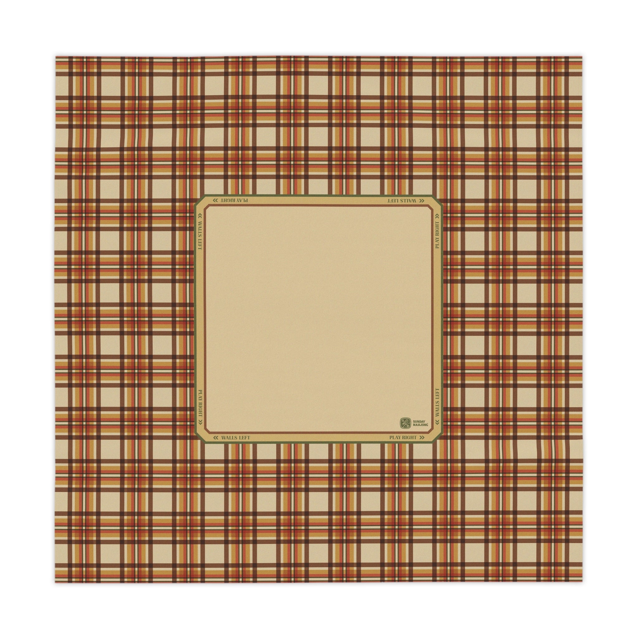 Autumn Plaid Mahjong Tablecloth