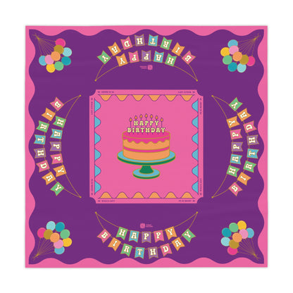 Happy Birthday Mahjong Tablecloth