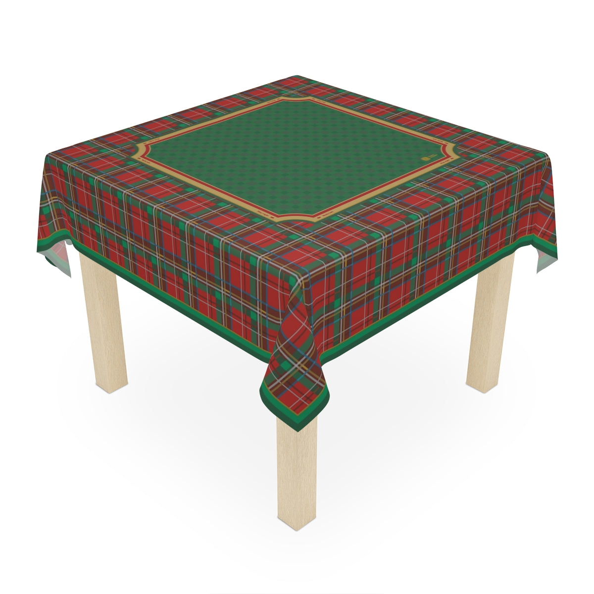 Christmas Plaid Mahjong Tablecloth