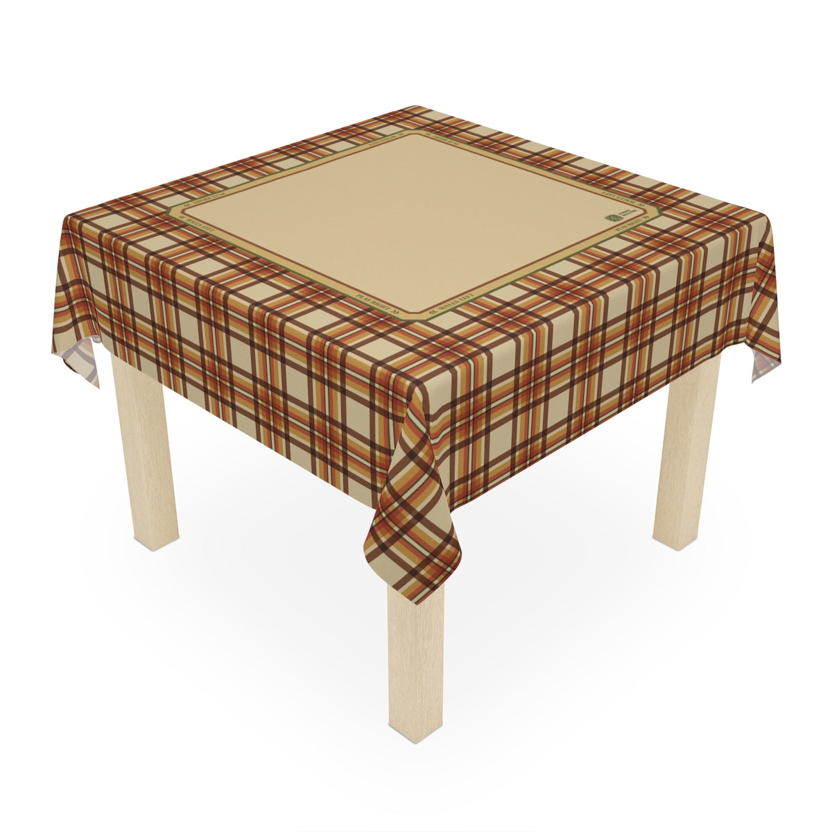 Autumn Plaid Mahjong Tablecloth