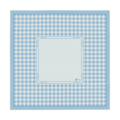 Blue Gingham Mahjong Tablecloth