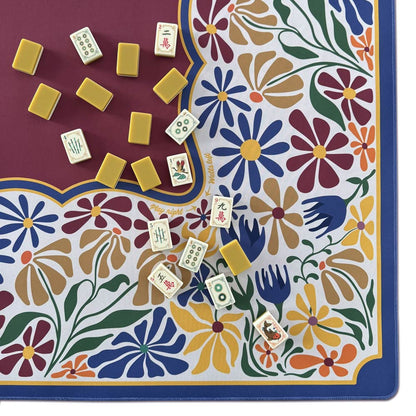 Bold Blooms Premium Mahjong Mat
