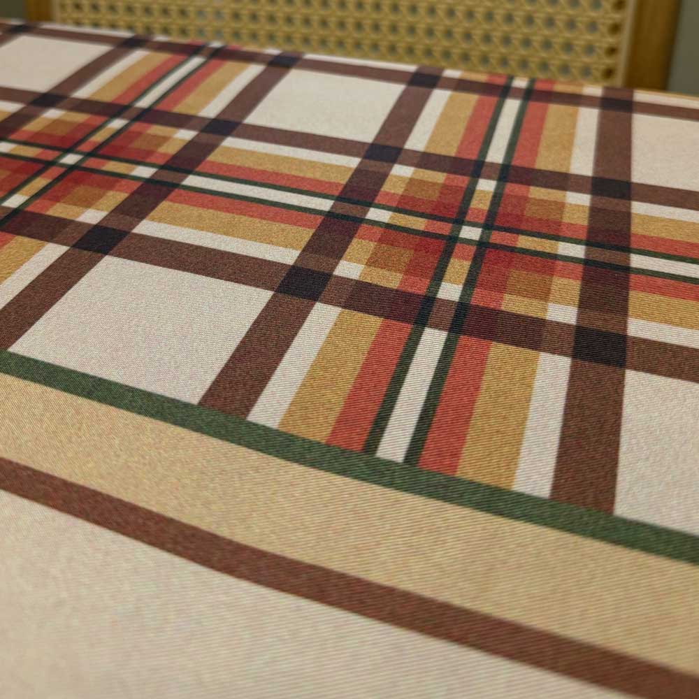 Autumn Plaid Mahjong Tablecloth