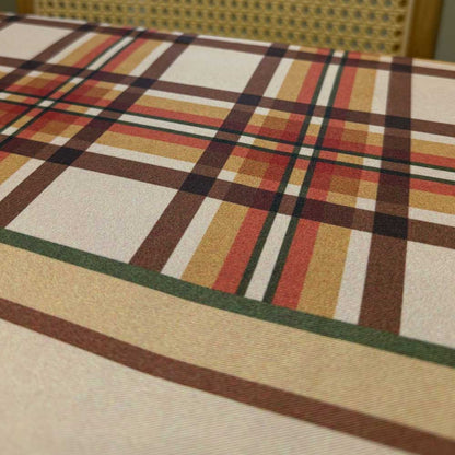 Autumn Plaid Mahjong Tablecloth