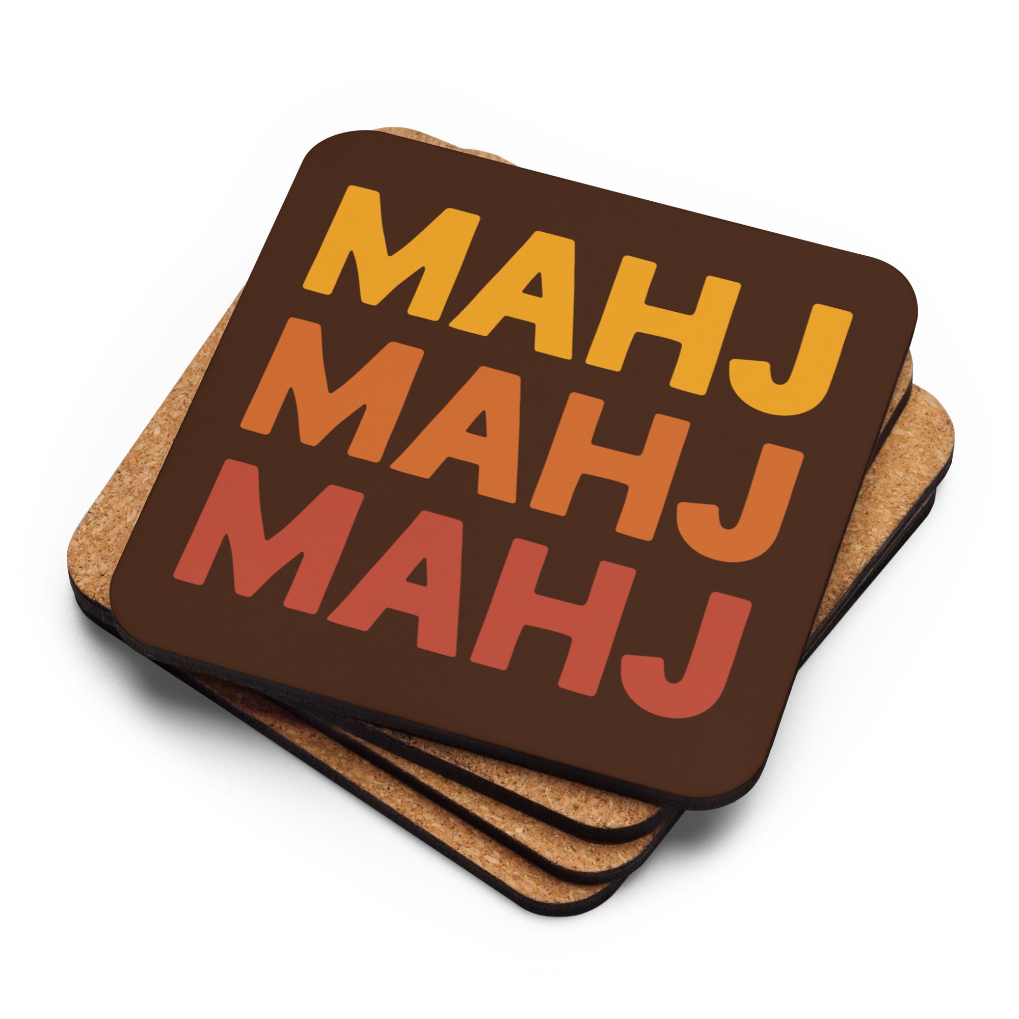 Warm Tone Mahj Coaster Set