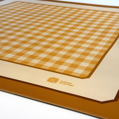 Golden Gingham Premium Mahjong Mat (Pre-order)