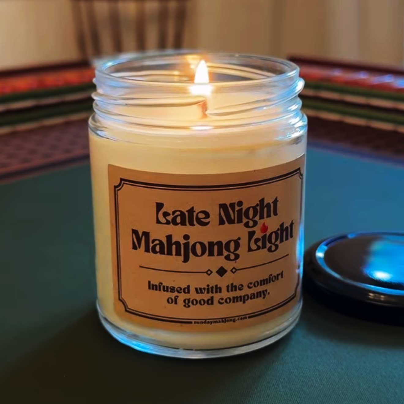 Late Night Mahjong Light Candle